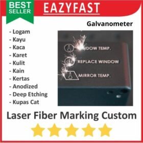 Laser Fiber Marking Custom Grafir Engraving Metal Besi Stainless Baja