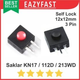 Saklar Senter Switch 213WD 1212 213 Dony 3P 3 Pin Kaki 12x12mm Locking