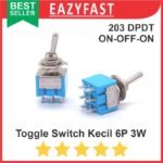 Saklar Toggle Switch 203 Kecil 6 Pin Kaki 3 Posisi 3P 3 Way ON OFF ON