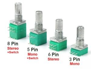 Potensiometer Sealed B1K 1K B 1 K Ohm 3P 3 P Pin Kaki Mono Potensio Potentio Meter Volume Audio Hijau Linear Seal RK097N RK 097 Potentiometer - Image 3