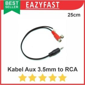 Kabel Jack Audio Aux 3.5mm Male to RCA Female Extender Extension Cable