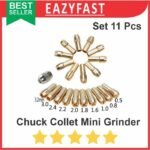Chuck Collet Bor Mini Drill Grinder Kuningan 1 Set 11 pcs