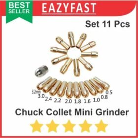 Chuck Collet Bor Mini Drill Grinder Kuningan 1 Set 11 pcs