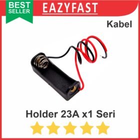 Case Kotak Rumah Tempat Dudukan Baterai 23A 23 A Isi 1 Port x1 1x Seri Kabel Casing Battery Holder 12V 12 V Volt
