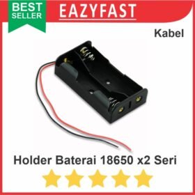 Case Kotak Rumah Tempat Dudukan Baterai 18650 Isi 2 Cell Port x2 2x Seri Kabel Casing Battery Holder 7.4V 7.4 V Volt