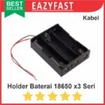Case Kotak Rumah Tempat Dudukan Baterai 18650 Isi 3 Cell Port x3 3x Seri Kabel Casing Battery Holder 11.1V 11.1 V Volt