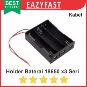 Case Kotak Rumah Tempat Dudukan Baterai 18650 Isi 3 Cell Port x3 3x Seri Kabel Casing Battery Holder 11.1V 11.1 V Volt