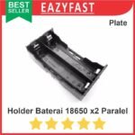 Case Kotak Rumah Tempat Dudukan Baterai 18650 Isi 2 Cell Port x2 2x Paralel Plat Casing Battery Holder 3.7V 3.7 V Volt