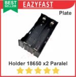 Case Kotak Rumah Tempat Dudukan Baterai 18650 Isi 2 Cell Port x2 2x Paralel Plat Casing Battery Holder 3.7V 3.7 V Volt - Image 2