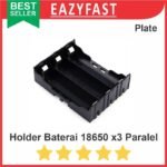 Case Kotak Rumah Tempat Dudukan Baterai 18650 Isi 3 Cell Port x3 3x Paralel Plat Casing Battery Holder 3.7V 3.7 V Volt
