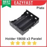 Case Kotak Rumah Tempat Dudukan Baterai 18650 Isi 3 Cell Port x3 3x Paralel Plat Casing Battery Holder 3.7V 3.7 V Volt - Image 2