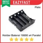Case Kotak Rumah Tempat Dudukan Baterai 18650 Isi 4 Cell Port x4 4x Paralel Plat Casing Battery Holder 3.7V 3.7 V Volt