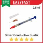 Silver Conductive Spet 0.5ml Paint Glue Tinta Listrik Jalur PCB