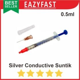 Silver Conductive Spet 0.5ml Paint Glue Tinta Listrik Jalur PCB