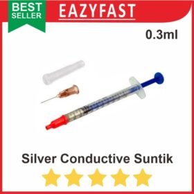 Silver Conductive Spet 0.3ml Paint Glue Tinta Listrik Jalur PCB