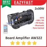 Kit Ampli Mini Power Amplifier Audio Stereo 2x 30W HiFi USB SD Card MP3 Radio FM Box