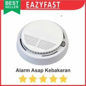 Alarm Detector Deteksi Api Asap Kebakaran Fire Smoke Sensor Baterai