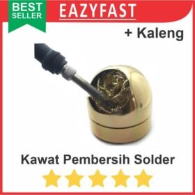 Solder Tip Cleaner Sikat Kawat Tembaga Pembersih Mata Solder + Wadah