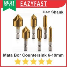 Mata Bor Countersink Counter Sink Drill Bit Hex Shank 6-19mm Set 6 pcs