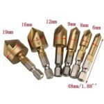 Mata Bor Countersink Counter Sink Drill Bit Hex Shank 6-19mm Set 6 pcs - Image 2