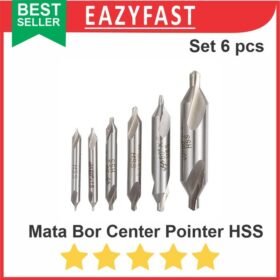 Mata Bor Center Centre Drill Bit Pointer HSS Titik Tengah Set 6 pcs