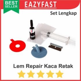 Set Kit Lem Reparasi Kaca Mobil Retak Dempul Glass Crack Repair Glue
