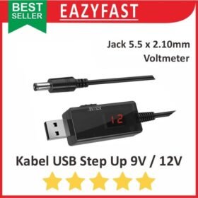 Kabel USB Step Up to 9V 12V Jack DC 5.5mm Male Power Converter Adapter