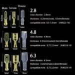 Skun Kabel Gepeng Male Female Set 720 Pcs Sekun Terminal Kuningan Cover Motor Mobil Otomotif - Image 3