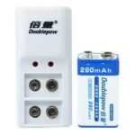 Paket Baterai Kotak 9V 9 Volt Rechargeable + Charger 2 Batre Cas - Image 2