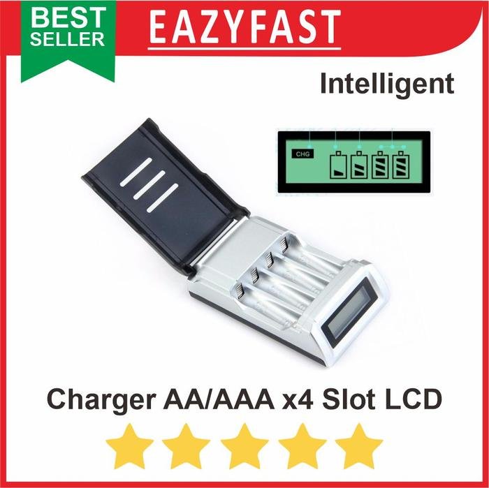 ginee_20250922155503311_0335958061.jpeg Taffware Smart Charger Baterai AA AAA 4 Intelligent LCD Indicator - Image 1