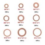 Ring Plat Tembaga Set Kit 200 Pcs Copper Flat Washer Gasket Baut Oli - Image 2