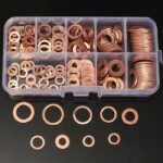 Ring Plat Tembaga Set Kit 200 Pcs Copper Flat Washer Gasket Baut Oli - Image 3