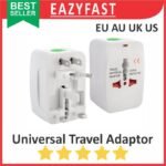 Universal Travel Adaptor EU AU UK US Over Steker Stop Kontak 2 ke to 3 Plug Adapter Converter Konverter Sambungan Colokan Listrik PLN 220V AC