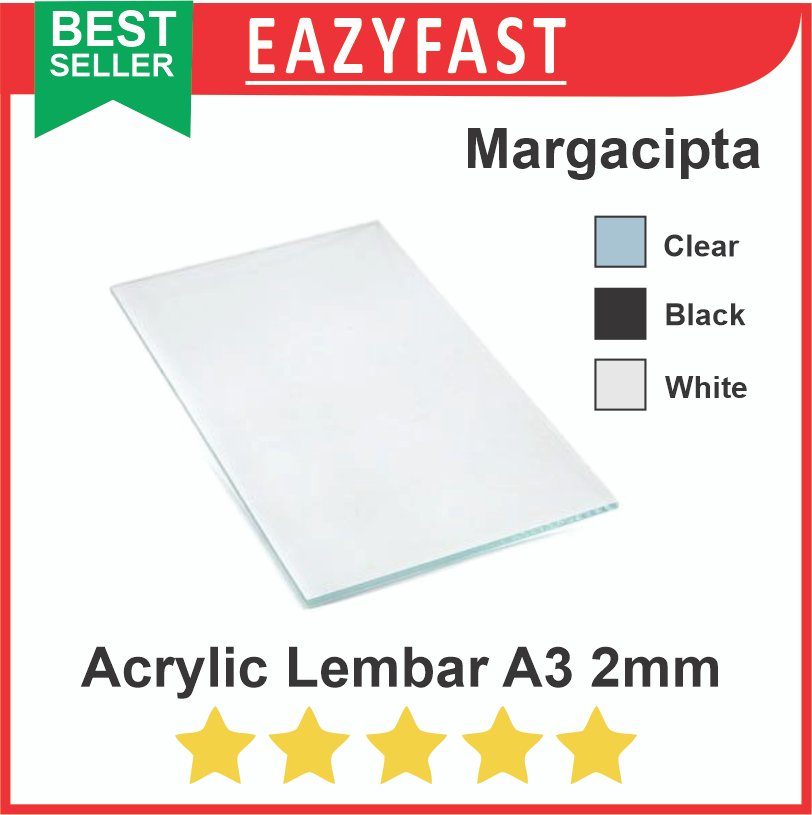 ginee_20250923122608363_0172591143.jpg Akrilik A3 2mm Bening Hitam Putih Susu Potongan Lembaran Acrylic Sheet - Image 1