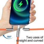 Kabel Data Charger USB type C Rotate Putar 180 Fast Charge Cable Tebal 1 meter LED USLION - Image 2