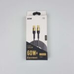 Kabel PD Data Charger USB type C to C Fast Quick Charge Braided Cable Power Delivery iPhone Apple Mac Gold 60W - Image 3