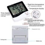 Digital Thermometer Hygro Humidity HTC-1 Suhu Ruangan Jam Dinding Wall - Image 2
