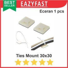 Tie Mount Ecer Satuan Dudukan Tali Kabel Cable Ties Clip Mounting