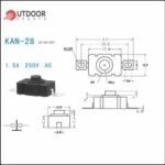 Saklar Senter Switch KAN28 1812 18x12mm Push Button Self Lock Locking - Image 2