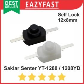 Saklar Senter Switch 1208 1288 12x8mm Push Button Self Lock Locking