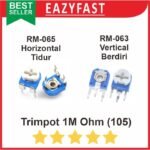 Trimpot 105 R1M R 1 M Mega Ohm Potensio Variable Resistor VR Trimer RM