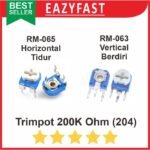 Trimpot 204 R200K R 200 K Ohm Potensio Variable Resistor VR Trimmer RM