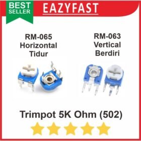 Trimpot 502 R5K R 5 K Ohm Potensio Variable Resistor VR Trimmer RM