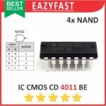 IC CMOS CD 4011 BE DIP Gerbang Logika NAND Logic Gate CD4011BE CD4011 4011BE CD HD HCF HEF MC TC BE