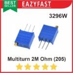 Trimpot Multiturn 205 VR 2M 2 M Ohm 3296w Potensio Multi Turn Trimmer
