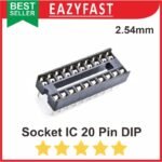 Socket IC 20P 20 P Pin Kaki DIP Skinny Soket Rumah Dudukan Adapter
