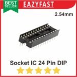 Socket IC 24P 24 P Pin Kaki DIP Skinny Soket Rumah Dudukan Adapter