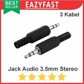 Jack Audio 3.5mm Male Stereo Jantan Plastik