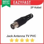 Jack Kabel Antena TV Antenna Cable Connector Colokan Konektor TV PVC