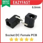 Socket DC 2.1x5.5mm Female Betina DIP PCB Power Plug In Jack Arduino